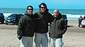 Nacho (izq.), Martín y Mingo