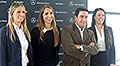 Leticia Bof, ejecutiva de ventas; Patricia Fossati, Dpto. de Marketing, Guillermo Baez, Dpto. de Marketing y Laura Olivera, asesora